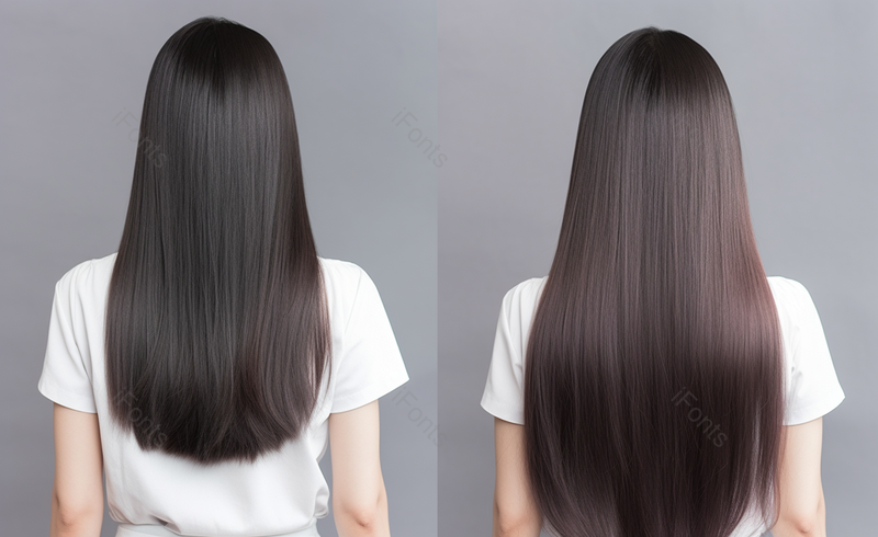 头发对比护发素前后对比美妆中长发背影,高清,摄影图,摄影图片,图片大全,摄影图免费下载